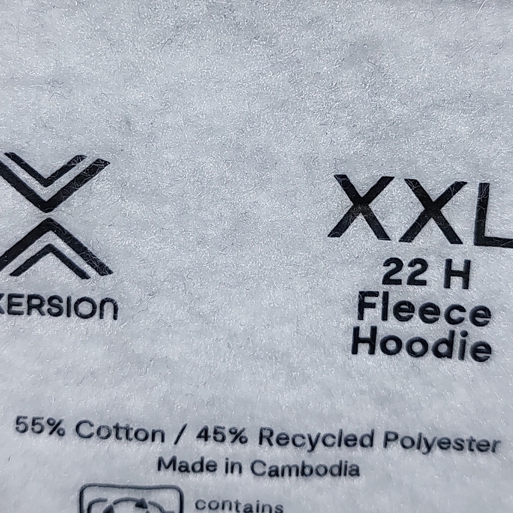 Grey White Xersion Hoodie Fleece lined XXL Sz 22H Camo Men Boys - Picture 2 of 3